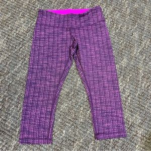 Lululemon Womens Wunder Under Crop Pants Ziggy Wee August Glo Raspberry Light